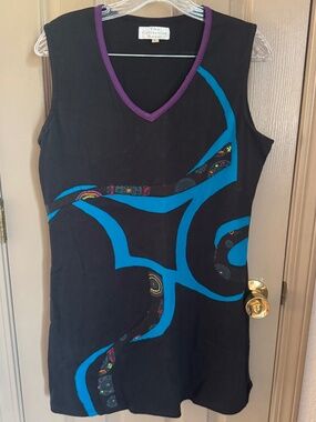 New The Collection Royal black tunic Sz L